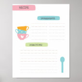 A4 Recipe Template (Instant Download) Poster (Voorkant)