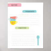 A4 Recipe Template (Instant Download) Poster (Voorkant)