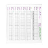 A5-Baby-activiteitenlog Notitieblok (Voorkant)