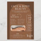 A5 Trendy Boho Terracotta Schoonheid Spa Salon Flyer (Voorkant)