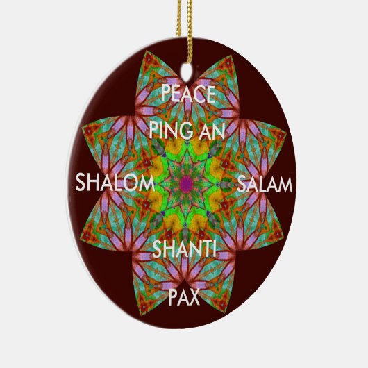 A62 Kaleidoscopische vredesversiering.1 Keramisch Ornament (Rechts)