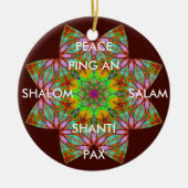 A62 Kaleidoscopische vredesversiering.1 Keramisch Ornament (Voorkant)