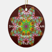 A62 Kaleidoscopische vredesversiering.1 Keramisch Ornament (Links)