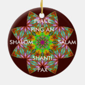 A62 Kaleidoscopische vredesversiering.1 Keramisch Ornament (Achterkant)