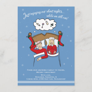 A6 kerstkaart Zwangerschap - Blonde Kaart