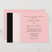 A6 Lichte roze eenzijdige Damask Wedding Invitatio Kaart (Voorkant / Achterkant)