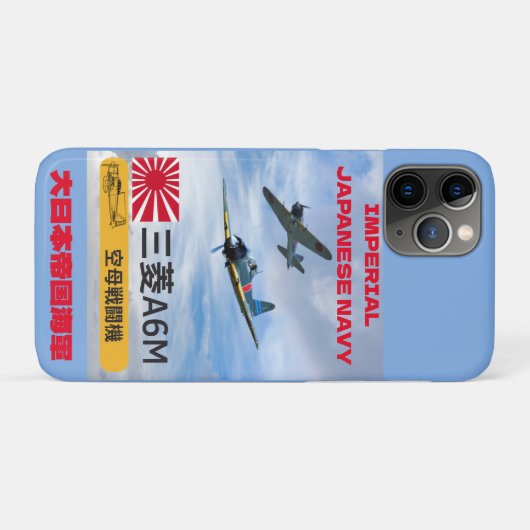 A6M MITSUBISHI "ZERO" GEVECHTSESKADER Case-Mate iPhone CASE (Achterkant (horizontaal))