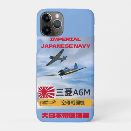 A6M MITSUBISHI "ZERO" GEVECHTSESKADER Case-Mate iPhone CASE (Achterkant)