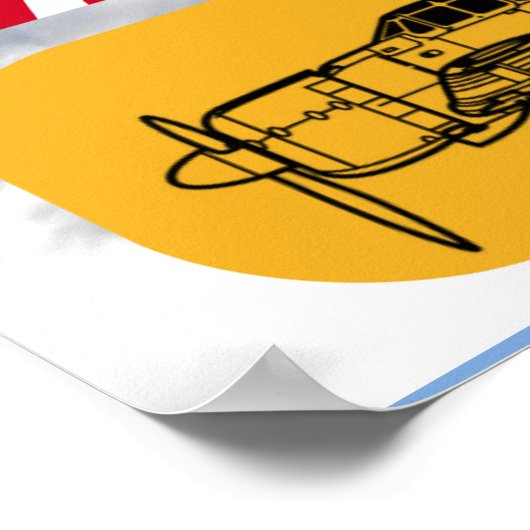 A6M MITSUBISHI "ZERO" GEVECHTSESKADER POSTER (Hoek)