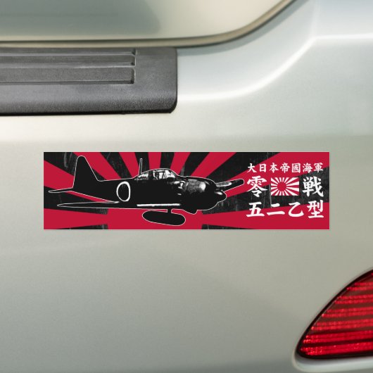 A6M nul Bumpersticker (Op auto)