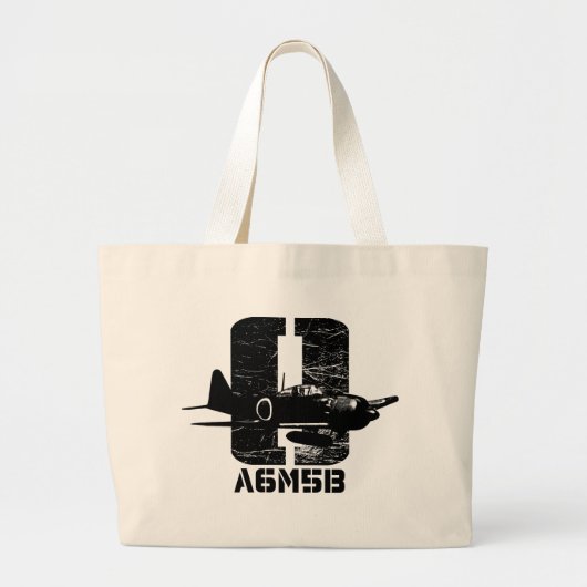 A6M nul Grote Tote Bag (Voorkant)