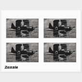 A6M nul Rechthoekige Sticker (Vel)