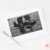 A6M nul Rechthoekige Sticker (Envelop)