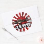 A6M nul Ronde Sticker (Envelop)