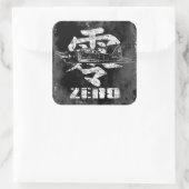 A6M nul Vierkante Sticker (Tas)