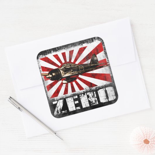 A6M nul Vierkante Sticker (Envelop)