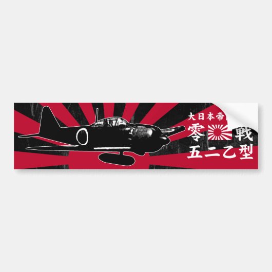 A6M Zero Bumpersticker (Voorkant)