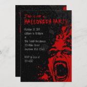 A7 Bloody Scream Halloween Invitations Kaart (Voorkant / Achterkant)