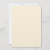 A7 Cream & Royal Blue Simple Wedding Invitations Kaart (Achterkant)