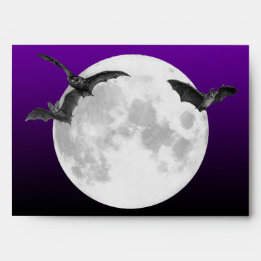 A7 Full Moon met Bats Invitation Envelope Envelop