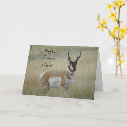 A8 Pronghorn Antelope Big Buck Kaart (Gele Bloem)