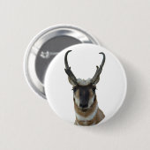 A9 Pronghorn Antelope Head Ronde Button 5,7 Cm (Voorkant /achterkant)
