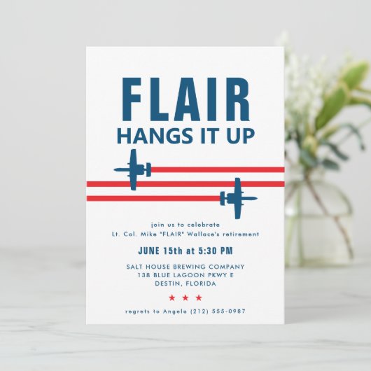 A-10 Aanval Fighter Jet Party Uitnodiging (Staand voorkant)