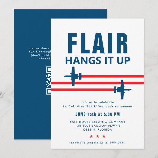 A-10 Aanval Fighter Jet Party Uitnodiging (Voorkant / Achterkant)