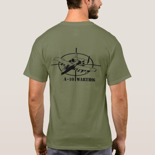 A-10 MILITAIR VLIEGTUIG T-SHIRT (Achterkant)