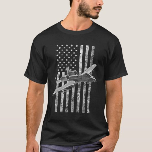 A-10 Thunderbolt II Amerikaanse vlag - A-10 Wartho T-shirt (Voorkant)