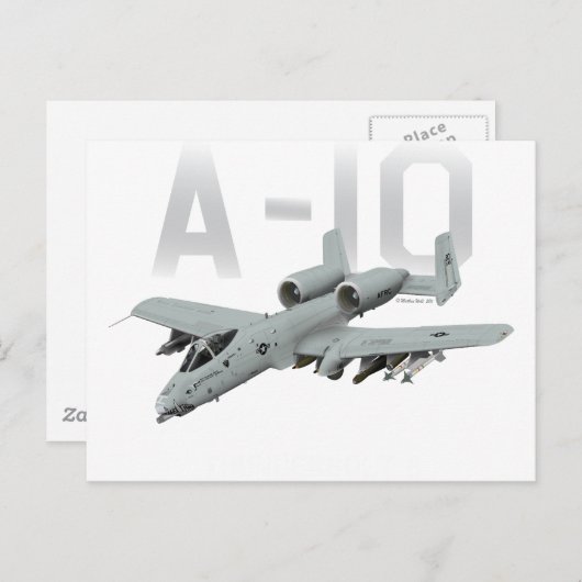 A-10 Thunderbolt II Briefkaart (Voorkant / Achterkant)