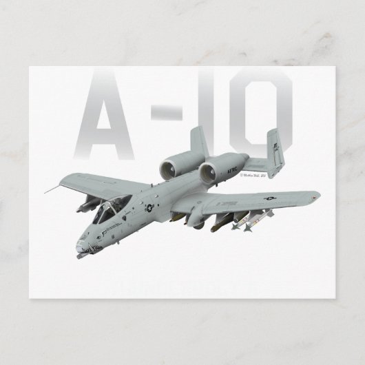 A-10 Thunderbolt II Briefkaart (Voorkant)