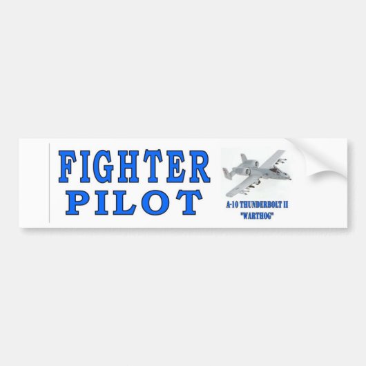 A-10 THUNDERBOLT II-GEVECHTSPILOOT BUMPERSTICKER (Voorkant)