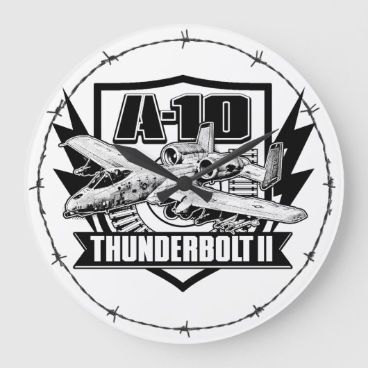 A-10 Thunderbolt II grote klok acryl wandklok (Voorkant)