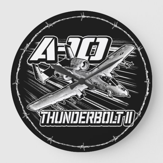 A-10 Thunderbolt II grote klok acryl wandklok (Voorkant)