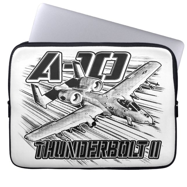 A-10-Thunderbolt II-laptophoes voor elektronica-ta Laptop Sleeve (Voorkant)