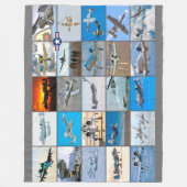 A-10 THUNDERBOLT II "MONTAGE" FLEECE DEKEN (Voorkant)