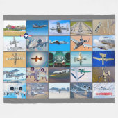 A-10 THUNDERBOLT II "MONTAGE" FLEECE DEKEN (Voorkant (Horizontaal))