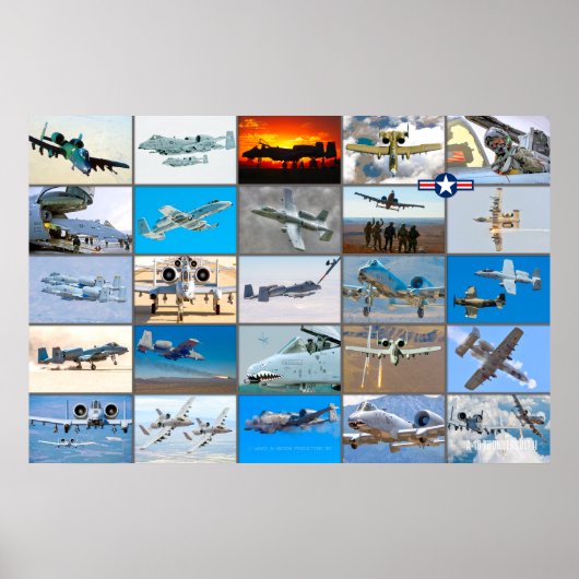 A-10 THUNDERBOLT II "MONTAGE" POSTER (Voorkant)