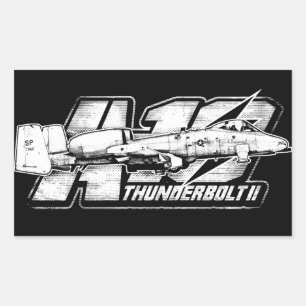 A-10 Thunderbolt II rechthoekige Sticker Sticker