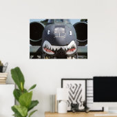 A-10_Thunderbolt_II_Shark_Face Poster (Thuiskantoor)