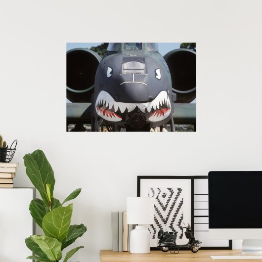 A-10_Thunderbolt_II_Shark_Face Poster (Thuiskantoor)