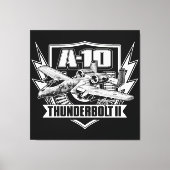 A-10 Thunderbolt II Stretched Canvas afdrukken (Voorkant)