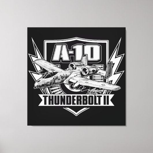 A-10 Thunderbolt II Stretched Canvas afdrukken (Voorkant)