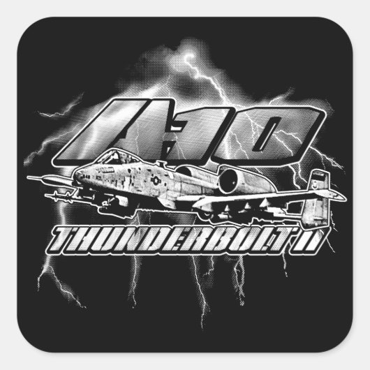 A-10 Thunderbolt II Vierkante Sticker Sticker (Voorkant)