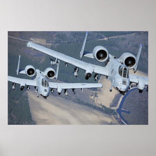 A-10 Thunderbolt II-Vliegtuig Poster (Voorkant)