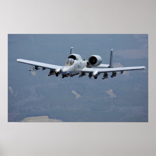 A-10 Thunderbolt II-Vliegtuig Poster (Voorkant)