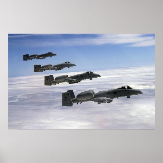 A-10 Thunderbolt II-Vliegtuig Poster (Voorkant)