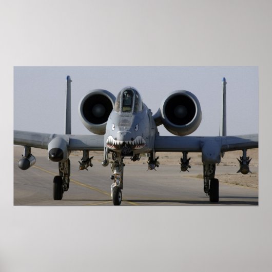 A-10 Thunderbolt II-Vliegtuig Poster (Voorkant)