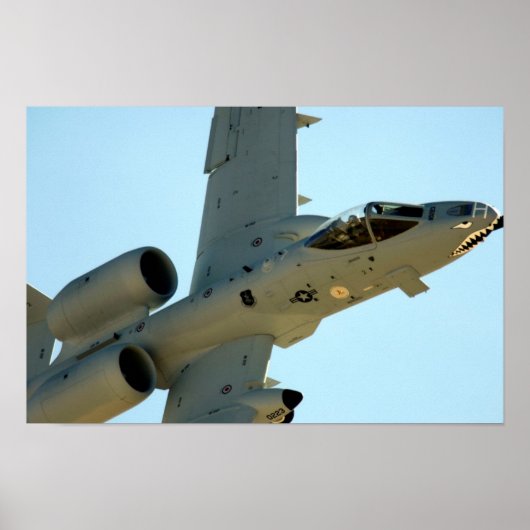 A-10 Thunderbolt II-Vliegtuig Poster (Voorkant)
